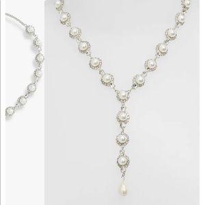 Crystabelle Crystal & Imitation Pearl Y Necklace